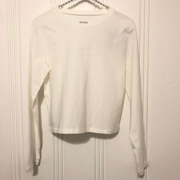 Wild Fable Classic Long Sleeve White Tee Small - Picture 7 of 15
